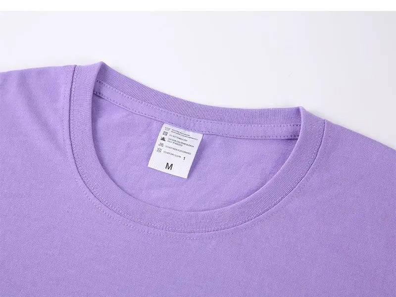 T-shirt Basique Col Rond Unisexe | 100% Coton Uni Grande Taille M-4XL