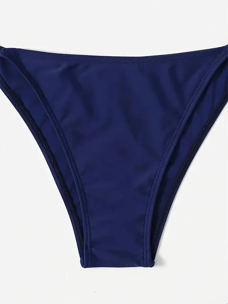 Bikini String Triangle Femme | Bandage Sexy Bleu Marine
