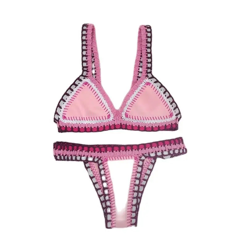 Bikini Crochet Femme | Maillot de Bain Bohème 2 Pièces