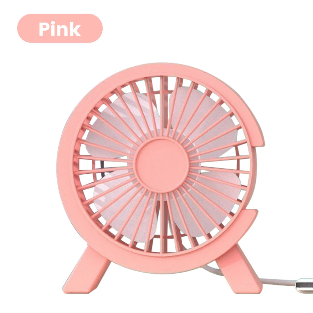 Ventilateur de Bureau USB Rechargeable — Puissant & Silencieux