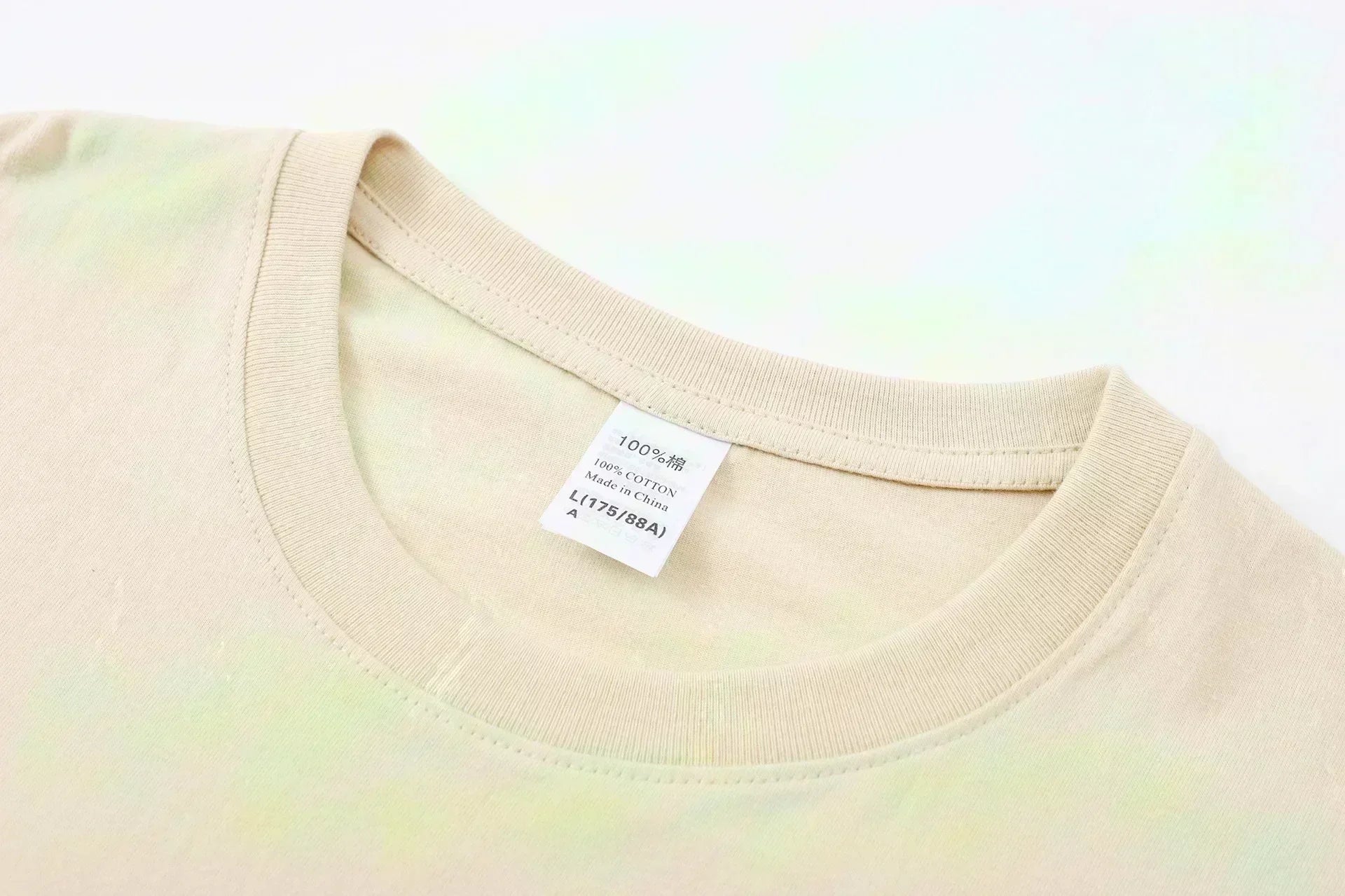 T-shirt Blanc Oversize Unisexe | Coton Uni Rétro Manches Courtes