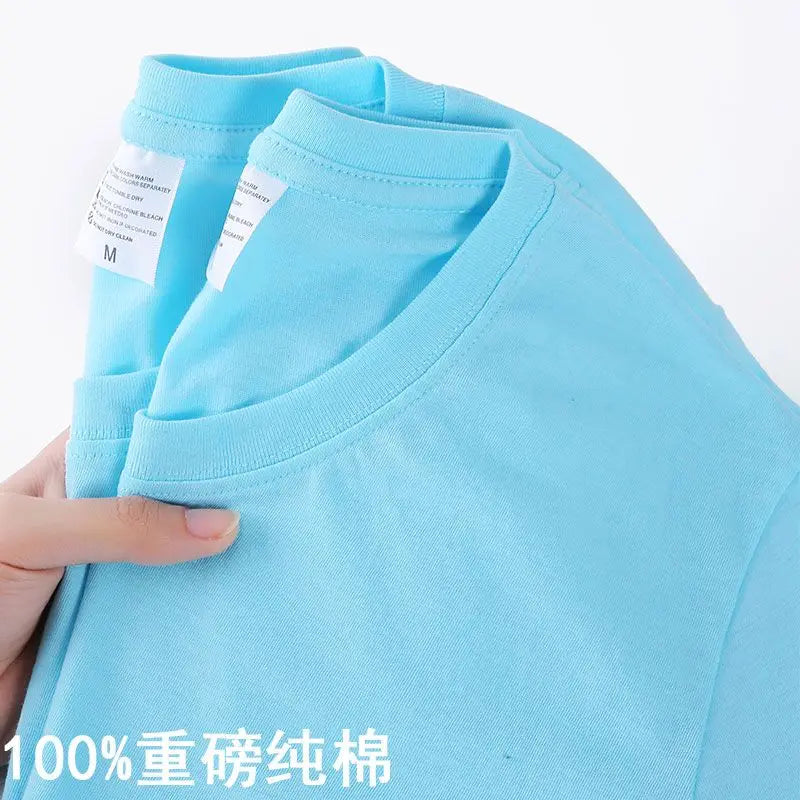 T-shirt Basique Col Rond Unisexe | 100% Coton Uni Grande Taille M-4XL