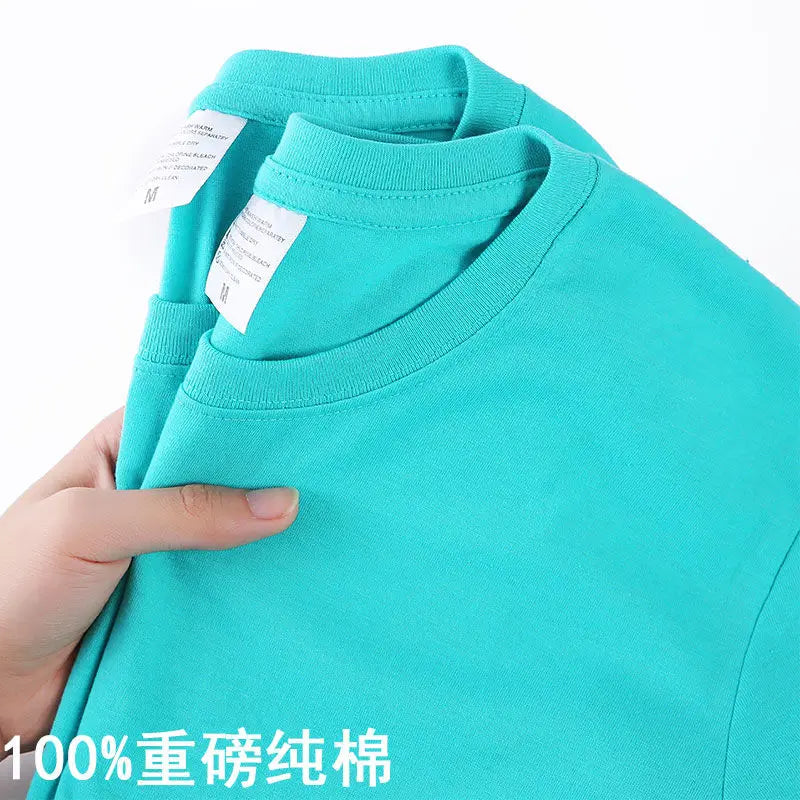T-shirt Basique Col Rond Unisexe | 100% Coton Uni Grande Taille M-4XL