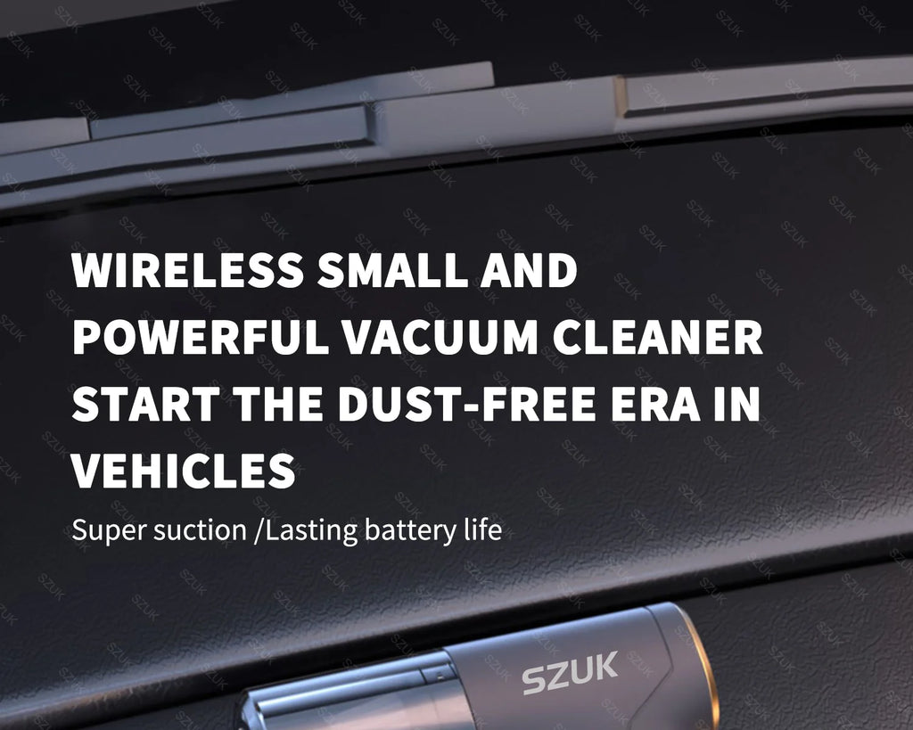 Aspirateur Voiture Sans Fil Portable — Puissant & Léger
