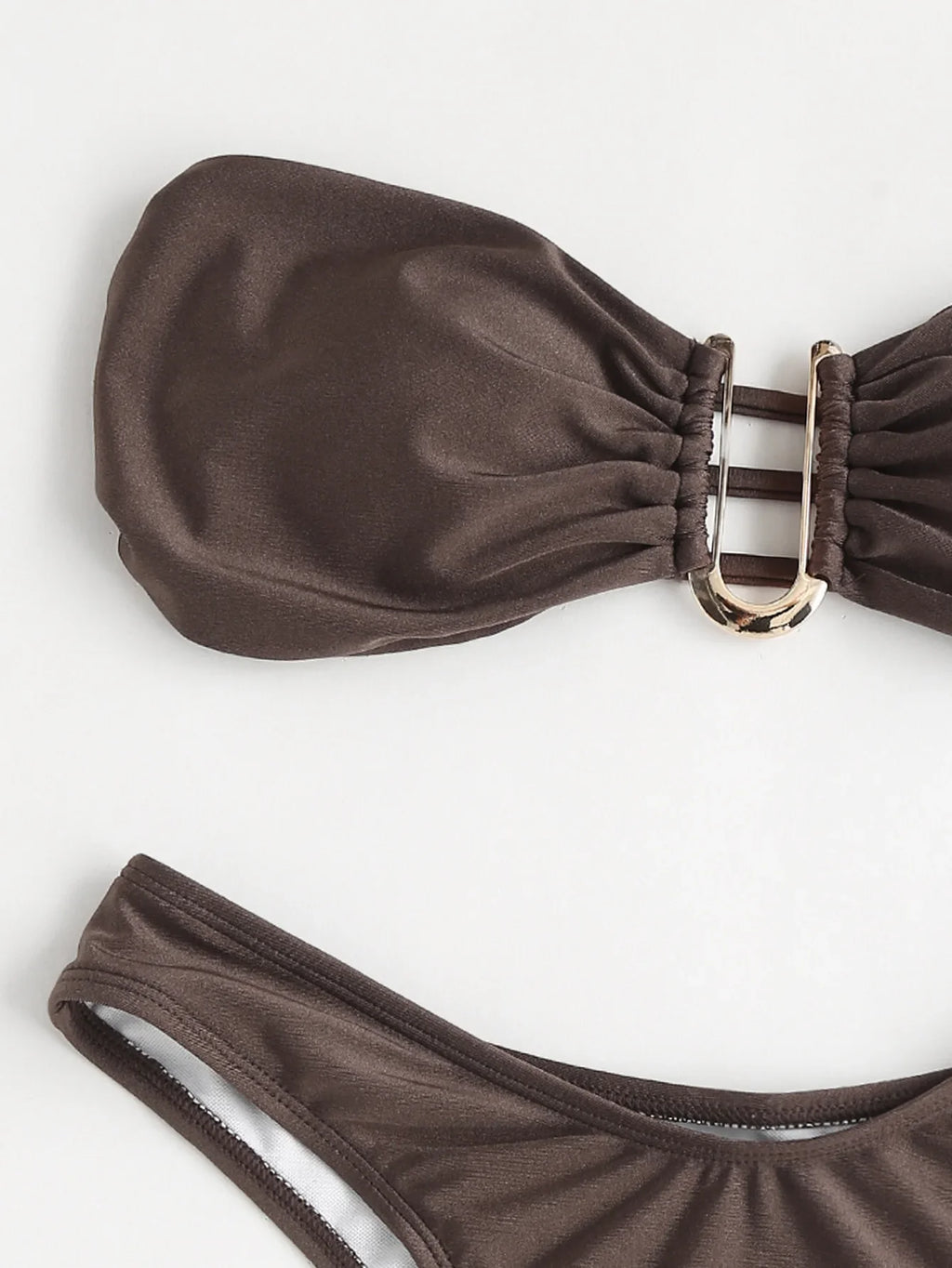 Bikini Taille Haute Femme | Bandeau Push-Up Gainant