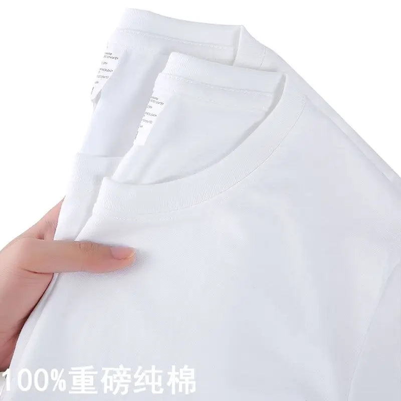 T-shirt Basique Col Rond Unisexe | 100% Coton Uni Grande Taille M-4XL