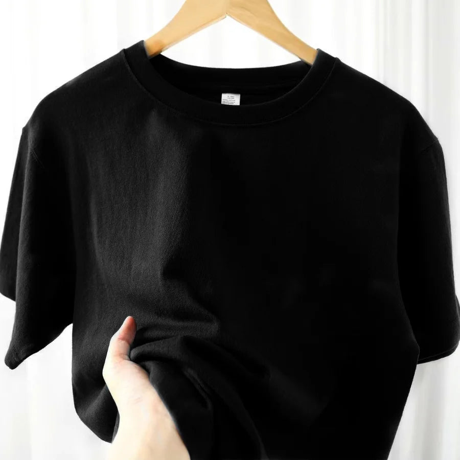 T-shirt Basique Col Rond Unisexe | 100% Coton Uni Grande Taille M-4XL