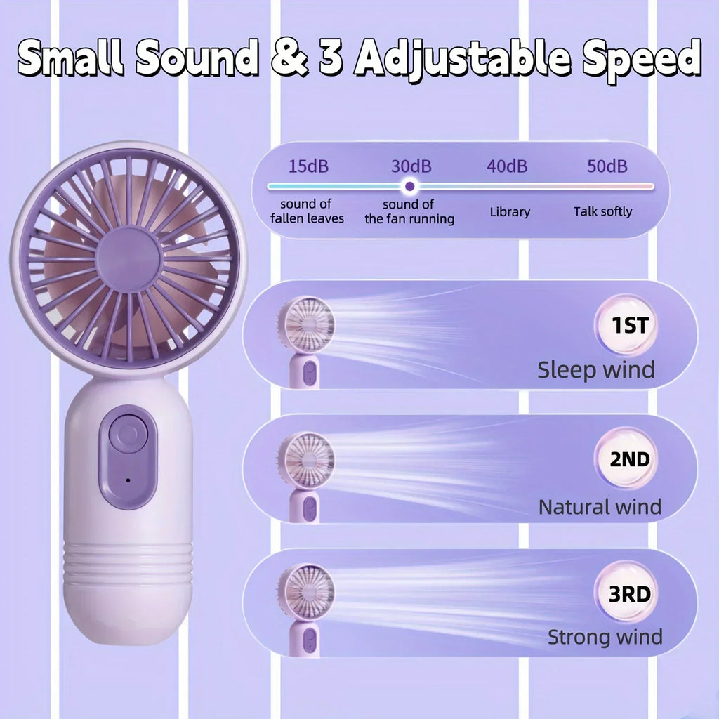 Ventilateur USB Compact 3 Vitesses — Silencieux & Efficace