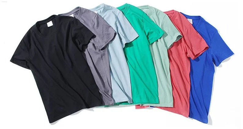 T-shirt Basique Col Rond Unisexe | 100% Coton Uni Grande Taille M-4XL