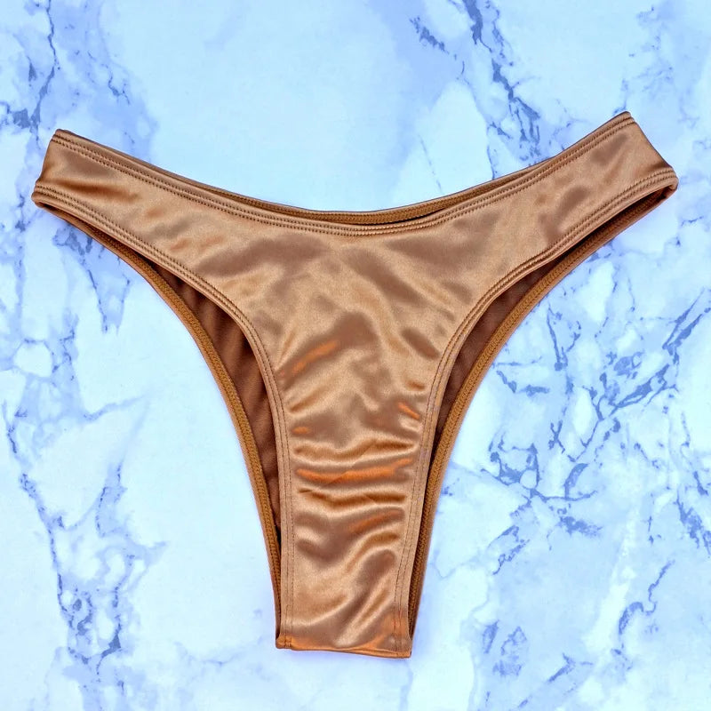 Bikini Taille Haute Femme | Bandeau Push-Up Gainant