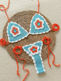 Micro Bikini Crochet Fleurs Femme | Bonnets Ajustables Sexy