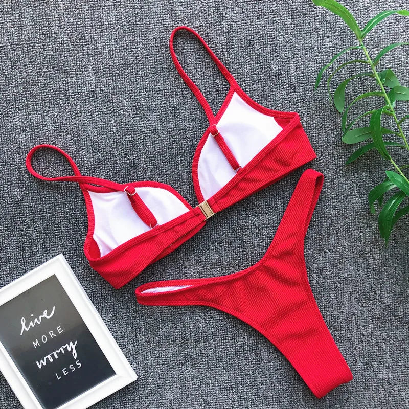 Bikini Femme Bandage Push-Up | Maillot de Bain 2 Pièces