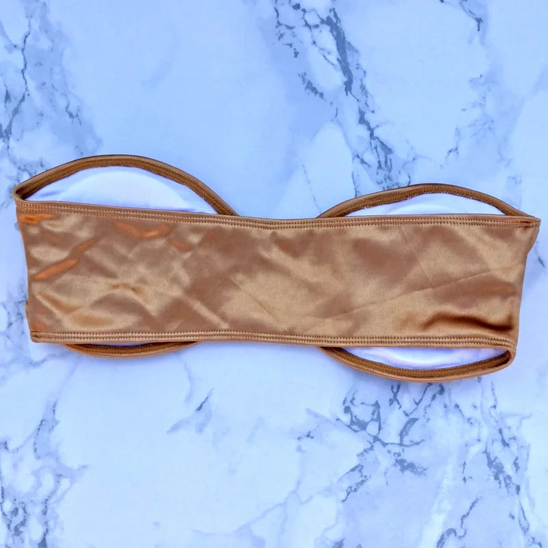 Bikini Taille Haute Femme | Bandeau Push-Up Gainant