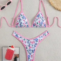 Bikini 3 Pièces Femme | Mesh & Lacets Col V Tendance 2026