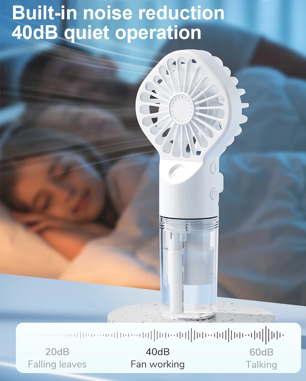 Ventilateur Humidificateur Portable USB — Fraîcheur & Hydratation