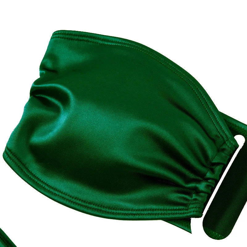 Bikini Taille Haute Femme | Bandeau Push-Up Gainant