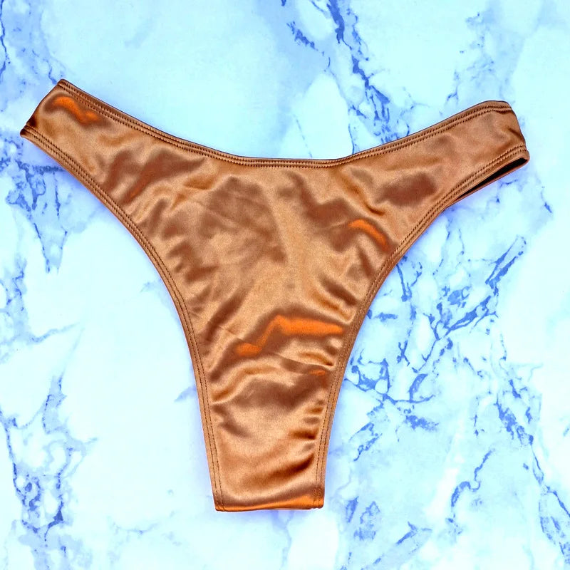 Bikini Taille Haute Femme | Bandeau Push-Up Gainant