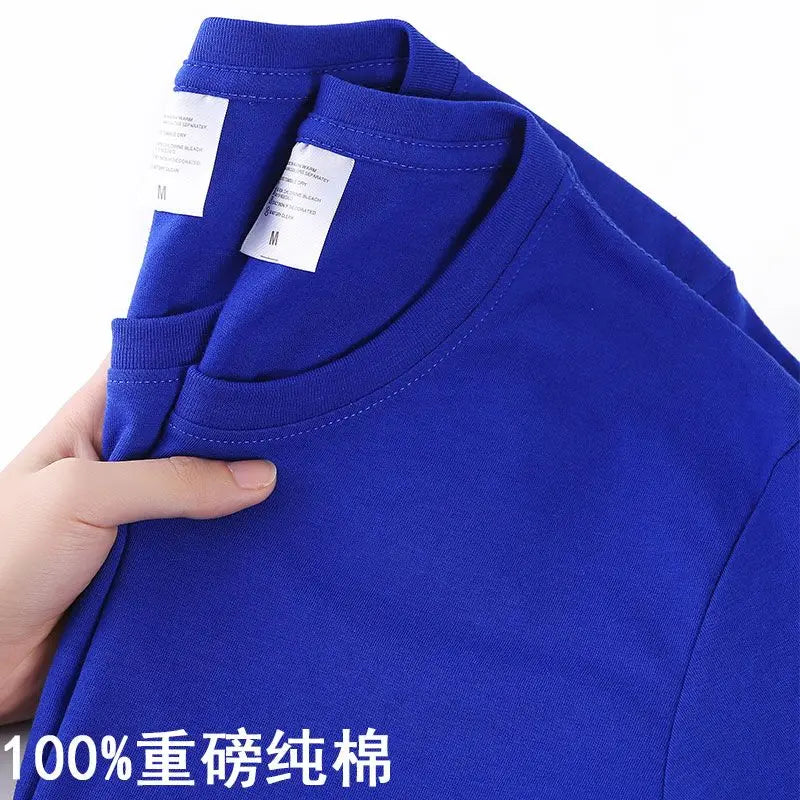 T-shirt Basique Col Rond Unisexe | 100% Coton Uni Grande Taille M-4XL