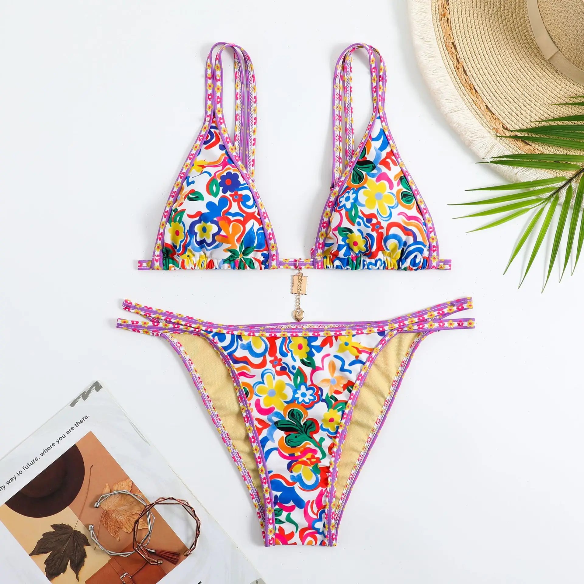 Bikini Imprimé Bohème Femme | 2 Pièces Rembourrage Amovible