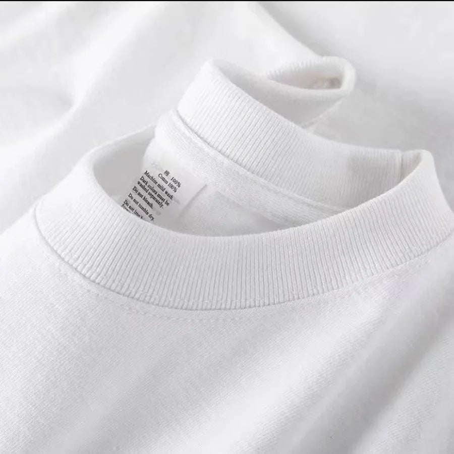 T-shirt Basique Col Rond Unisexe | 100% Coton Uni Grande Taille M-4XL