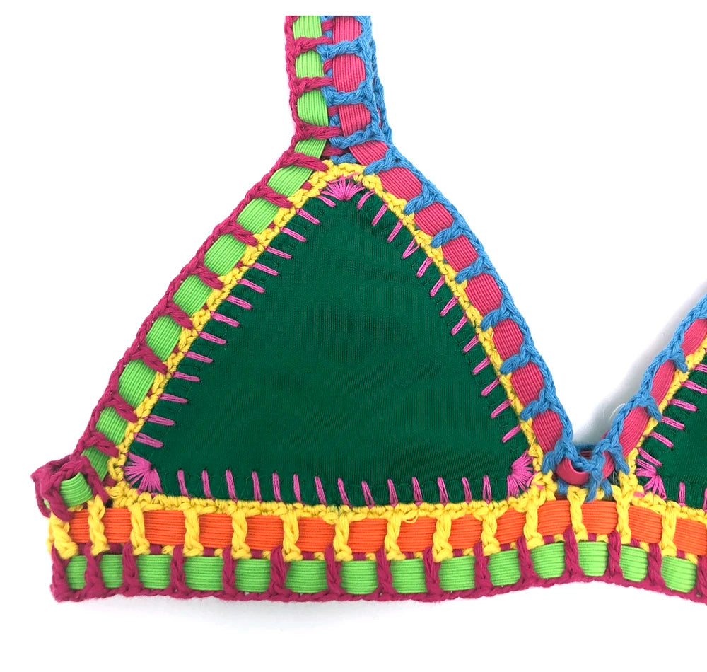 Bikini Crochet Femme | Maillot de Bain Bohème 2 Pièces