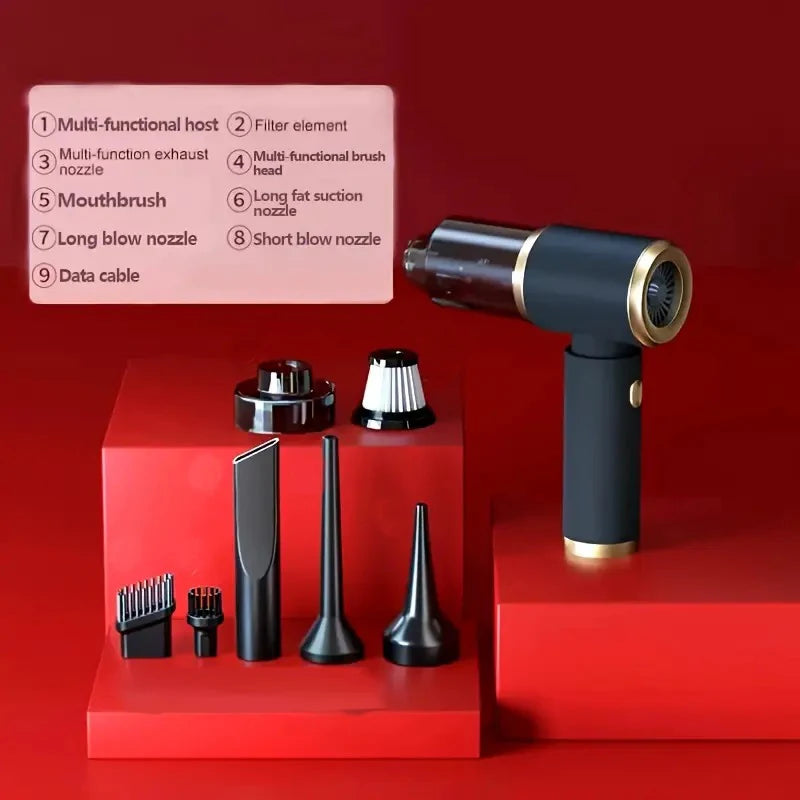 Mini aspirateur portable 3-en-1 sans fil – voiture, bureau et maison