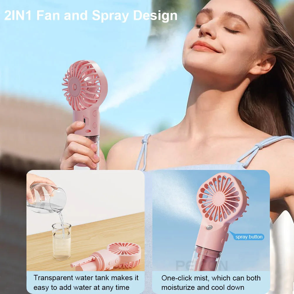 Ventilateur Humidificateur Portable USB — Fraîcheur & Hydratation