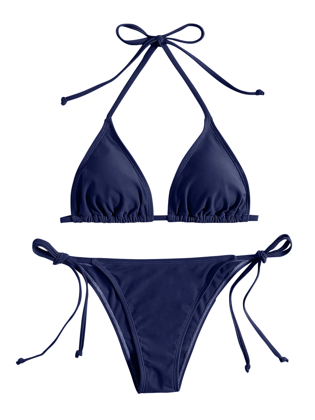 Bikini String Triangle Femme | Bandage Sexy Bleu Marine