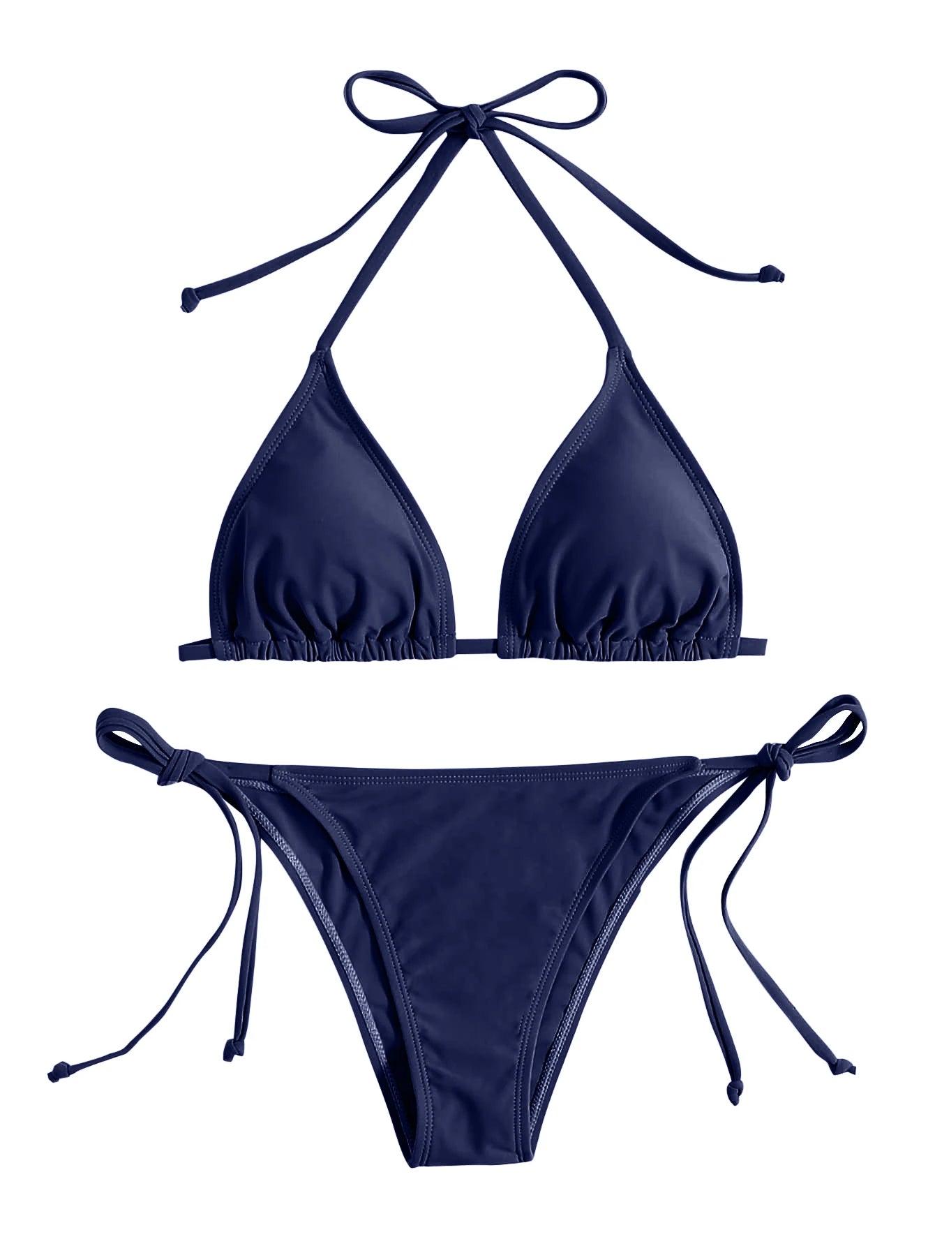 Bikini String Triangle Femme | Bandage Sexy Bleu Marine