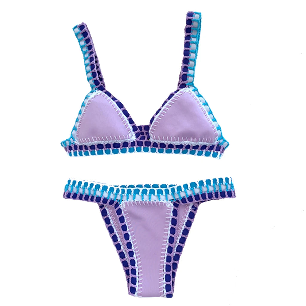 Bikini Crochet Femme | Maillot de Bain Bohème 2 Pièces