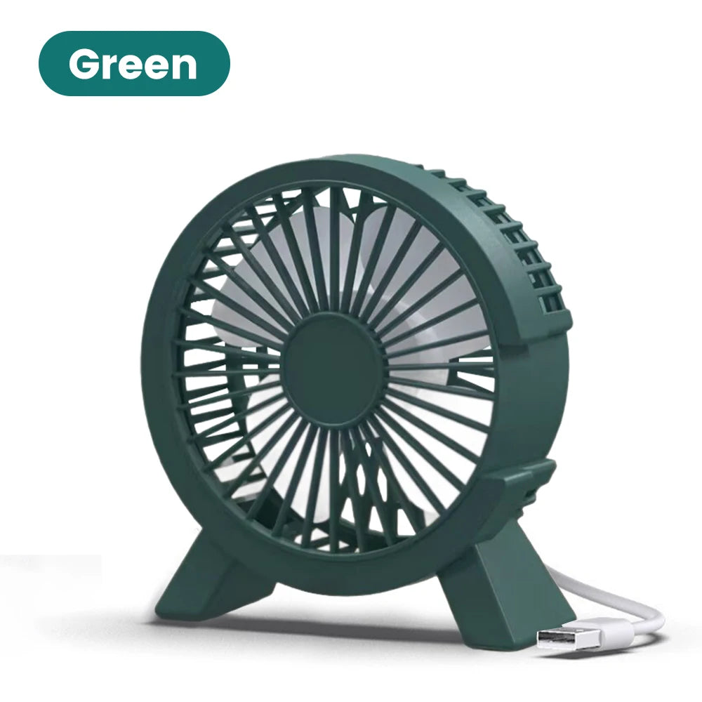 Ventilateur de Bureau USB Rechargeable — Puissant & Silencieux