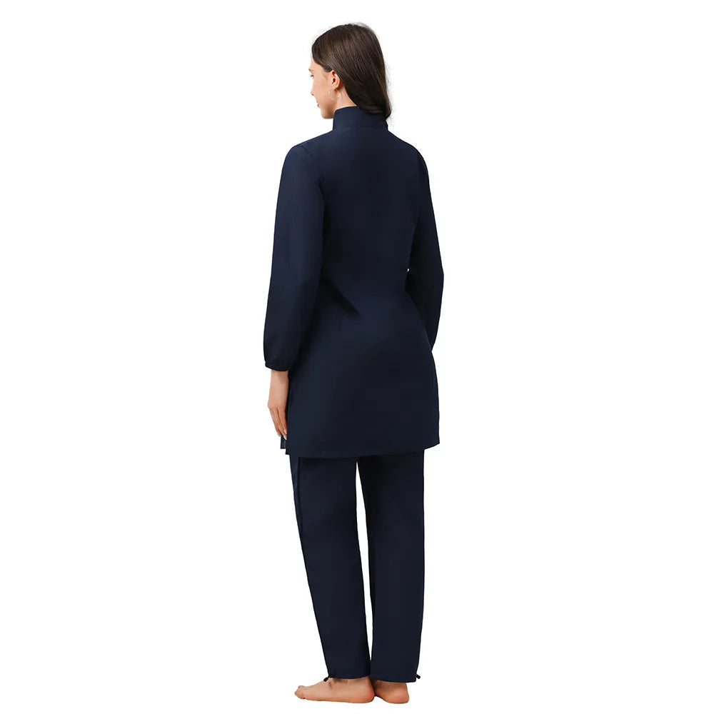 Burkini Femme 3 Pièces | Maillot de Bain Couvrant Manches Longues