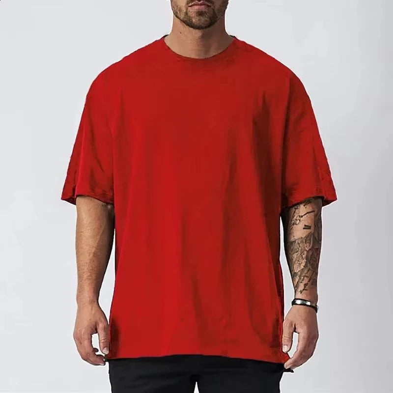 T-shirt Blanc Oversize Unisexe | Coton Uni Rétro Manches Courtes